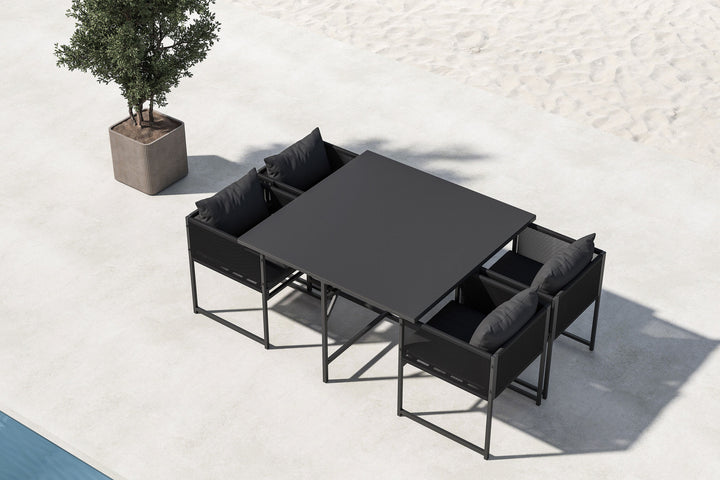 Venture Home Noto Dining Set - Black / Black