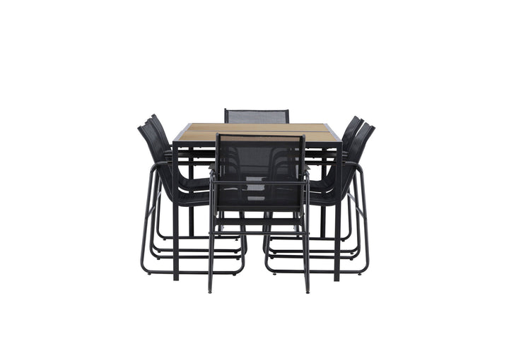 Venture Home Lampedusa Dining Set - Black / Brown