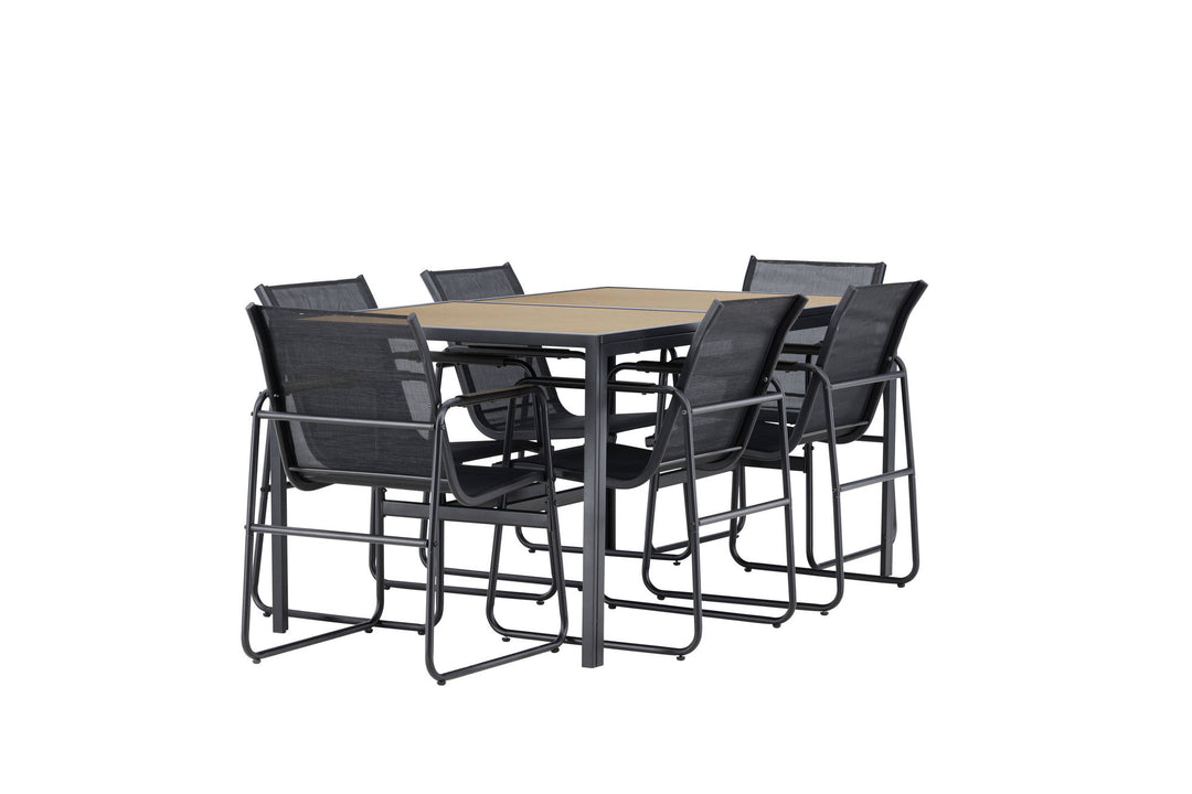 Venture Home Lampedusa Dining Set - Black / Brown
