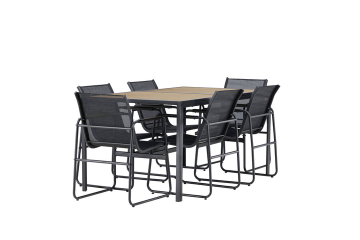 Venture Home Lampedusa Dining Set - Black / Brown