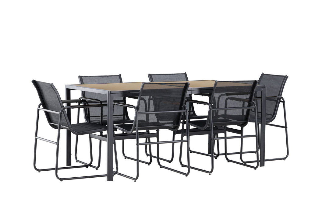 Venture Home Lampedusa Dining Set - Black / Brown