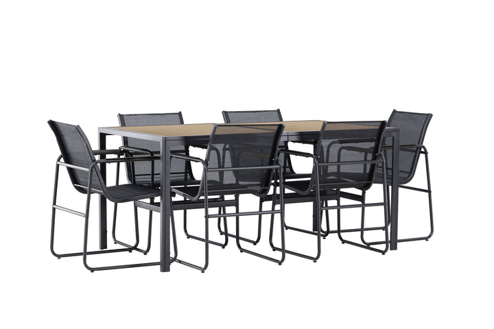 Venture Home Lampedusa Dining Set - Black / Brown
