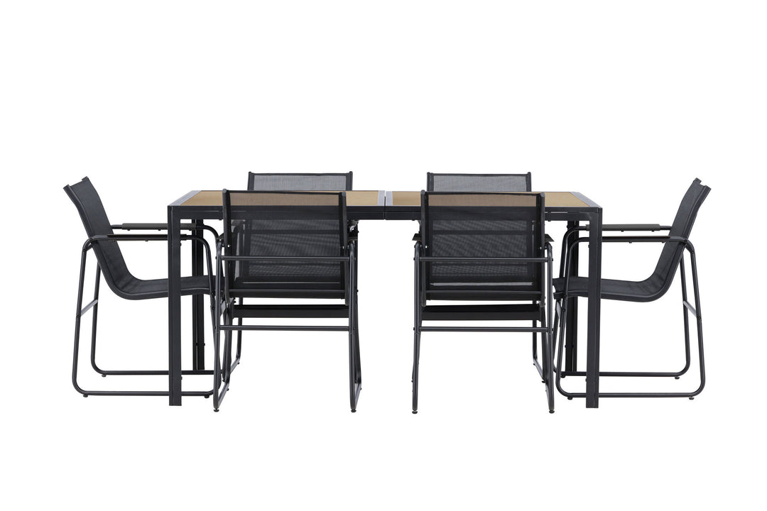 Venture Home Lampedusa Dining Set - Black / Brown