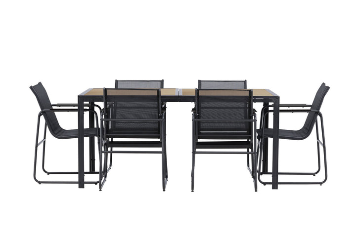 Venture Home Lampedusa Dining Set - Black / Brown