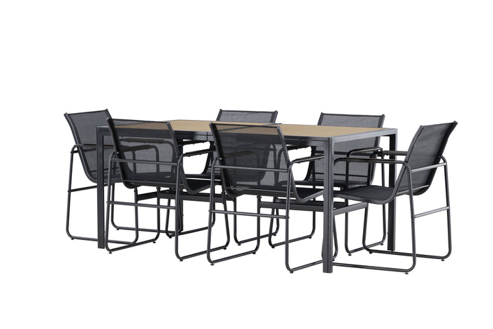 Venture Home Lampedusa Dining Set - Black / Brown