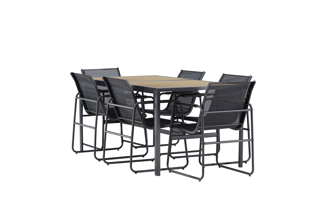 Venture Home Lampedusa Dining Set - Black / Brown