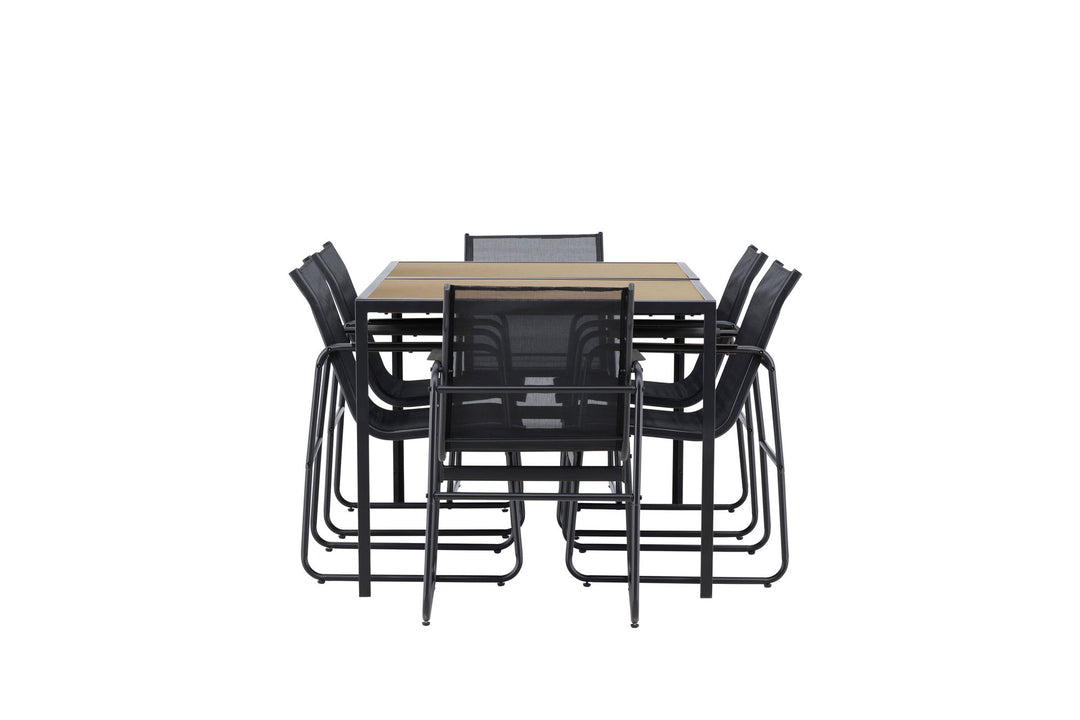 Venture Home Lampedusa Dining Set - Black / Brown