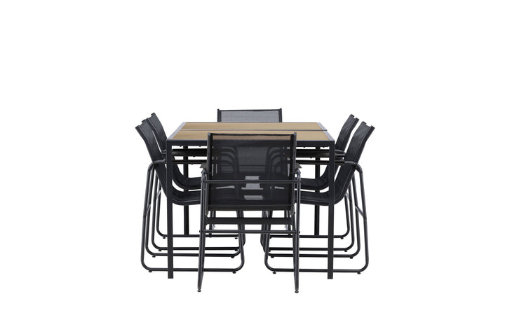 Venture Home Lampedusa Dining Set - Black / Brown