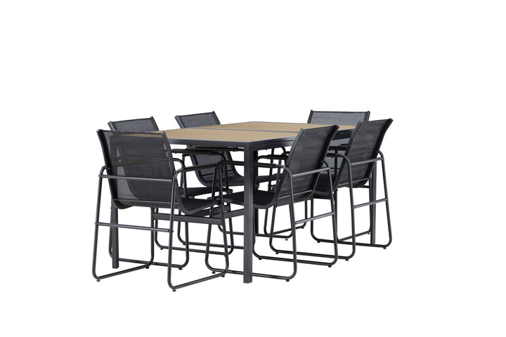 Venture Home Lampedusa Dining Set - Black / Brown