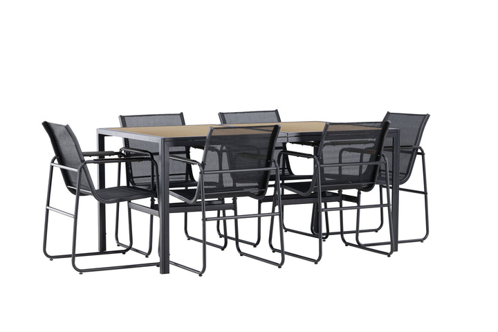 Venture Home Lampedusa Dining Set - Black / Brown