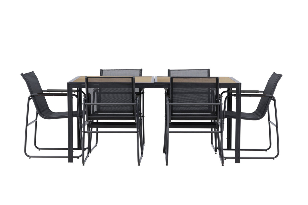 Venture Home Lampedusa Dining Set - Black / Brown
