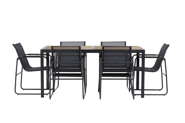 Venture Home Lampedusa Dining Set - Black / Brown