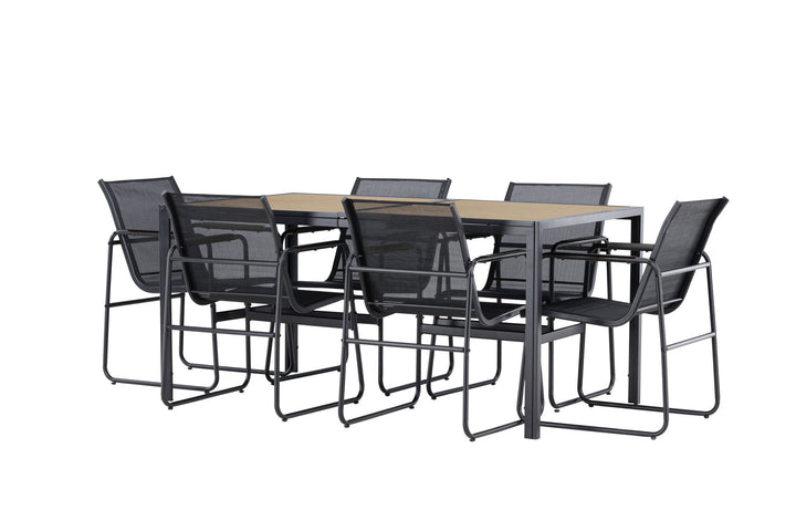 Venture Home Lampedusa Dining Set - Black / Brown