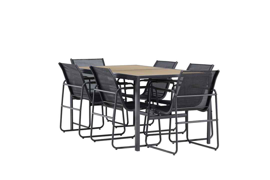 Venture Home Lampedusa Dining Set - Black / Brown