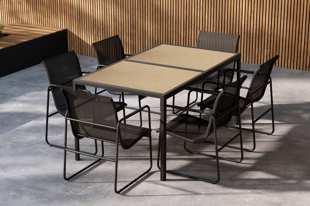 Venture Home Lampedusa Dining Set - Black / Brown