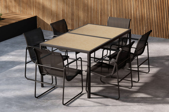Venture Home Lampedusa Dining Set - Black / Brown