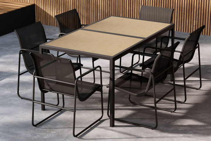 Venture Home Lampedusa Dining Set - Black / Brown