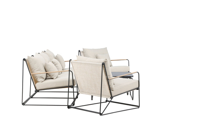 Venture Home Palazzo Sofa Set - Black / Beige