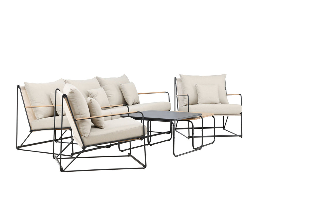 Venture Home Palazzo Sofa Set - Black / Beige