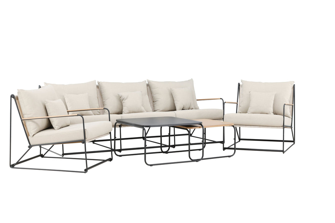 Venture Home Palazzo Sofa Set - Black / Beige