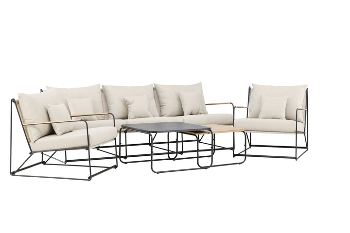 Venture Home Palazzo Sofa Set - Black / Beige
