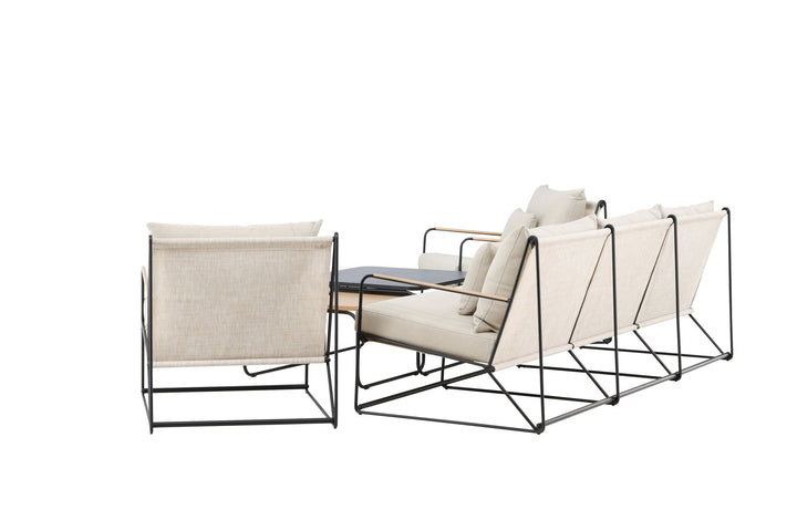 Venture Home Palazzo Sofa Set - Black / Beige