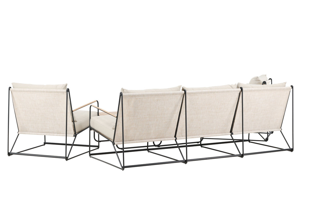 Venture Home Palazzo Sofa Set - Black / Beige