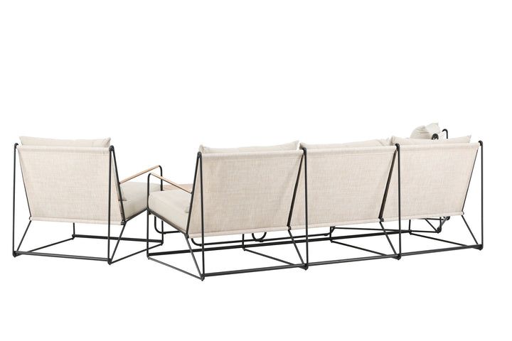 Venture Home Palazzo Sofa Set - Black / Beige