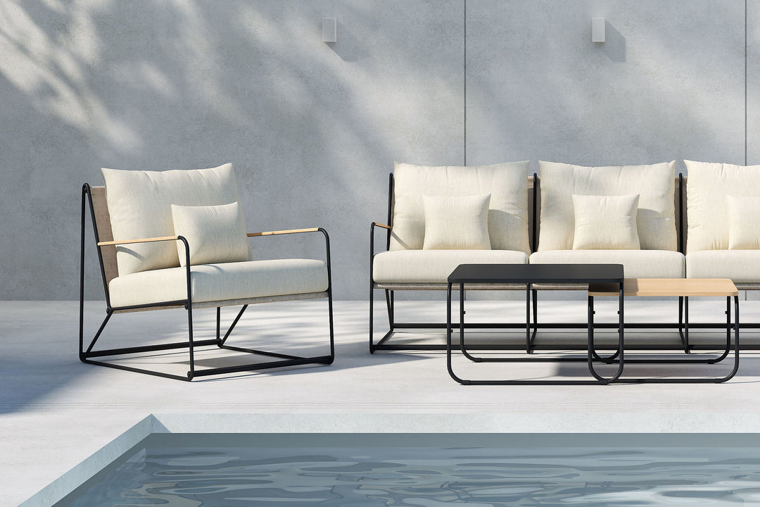 Venture Home Palazzo Sofa Set - Black / Beige