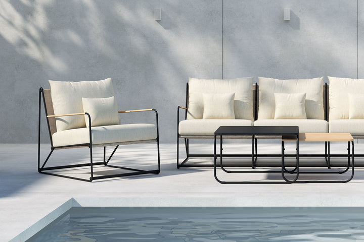 Venture Home Palazzo Sofa Set - Black / Beige
