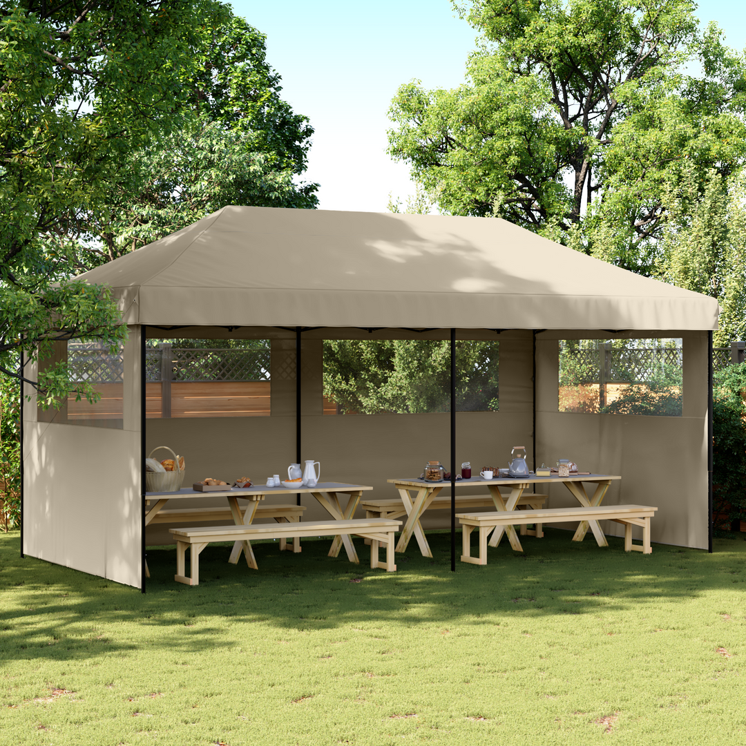 Party Tent Gråbrun 292 x 580 x 315 cm Oxford stof