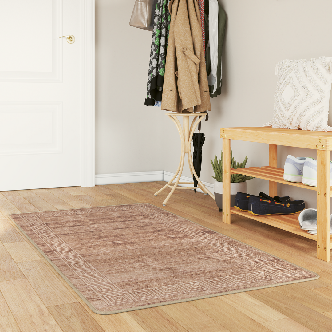 Tæppe Runner MARSA Hvid 80 x 200 cm Polyester og PVC
