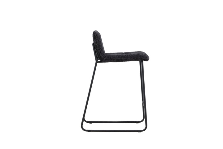 Venture Home Bisbee Bar Chair 2-pack - Black boucle /