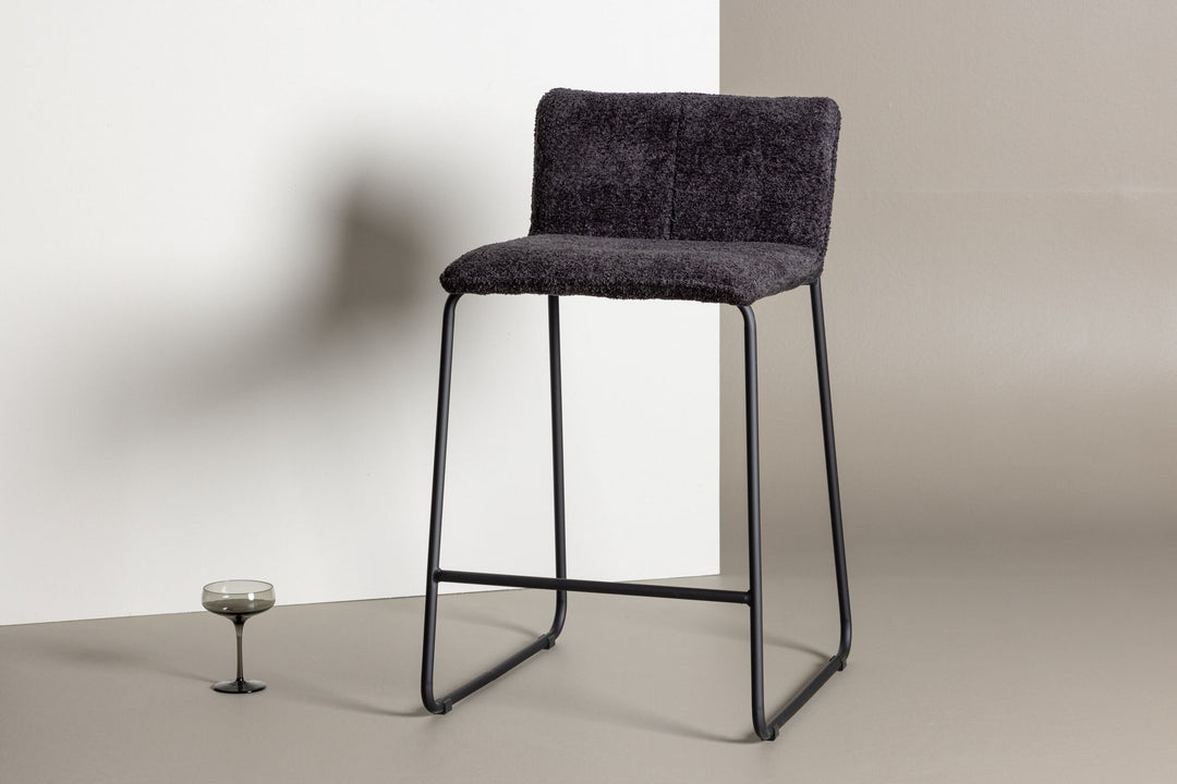Venture Home Bisbee Bar Chair 2-pack - Black boucle /