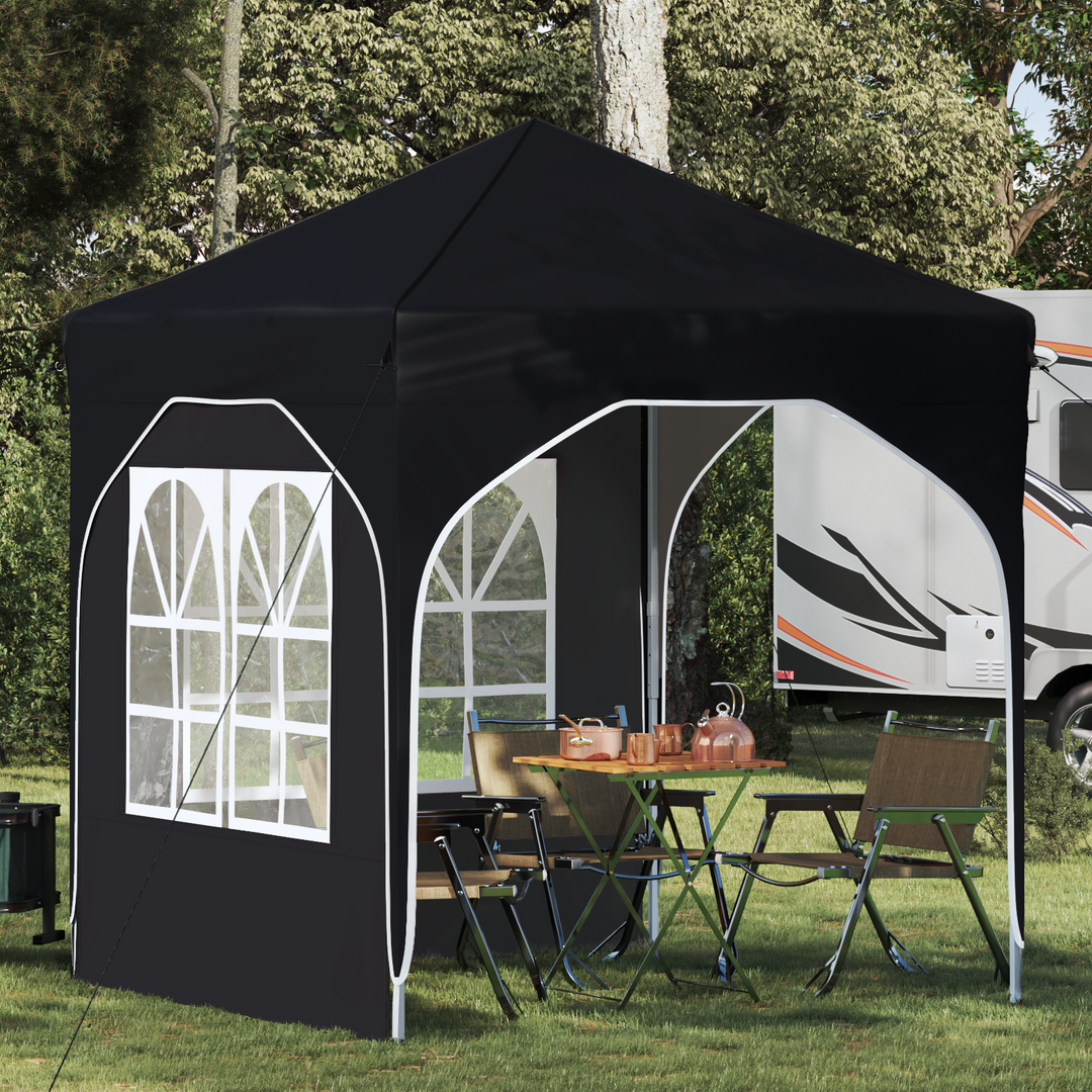 Pop-up Festtelt 192 x 192 x 245 cm Sort