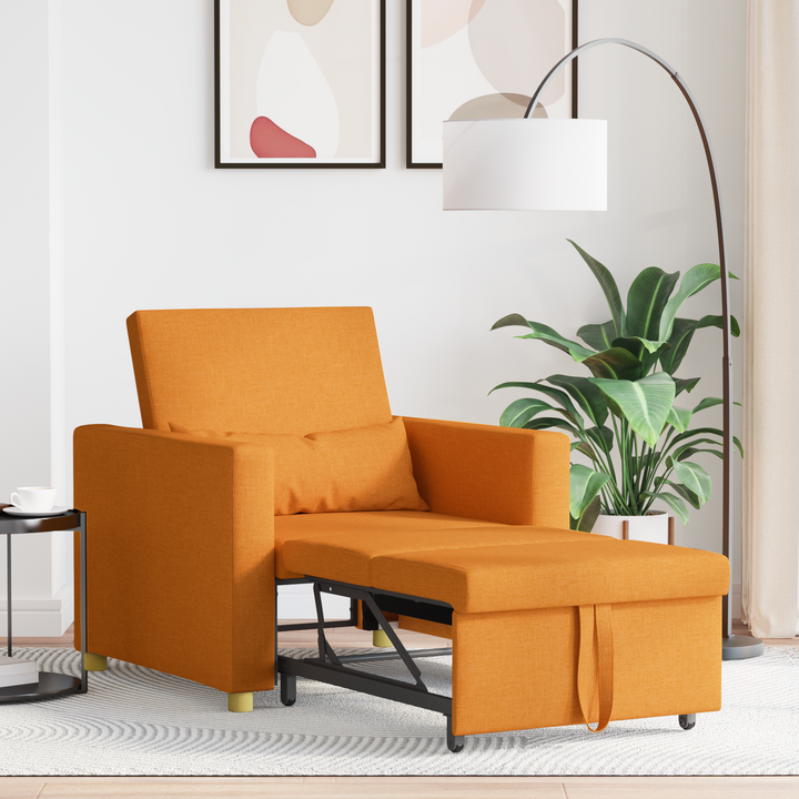 Utrækkelig sovesofa enkelt Mørkegul 90 x 165 x 87 cm Stof