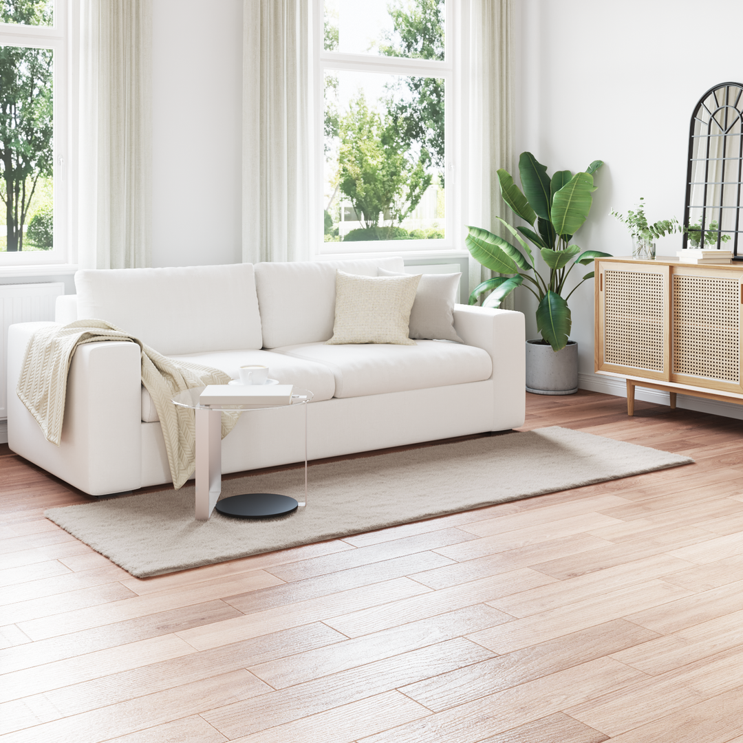Skridsikker tæppe af kunstig kaninpels OLITE Beige 80 x 250 cm