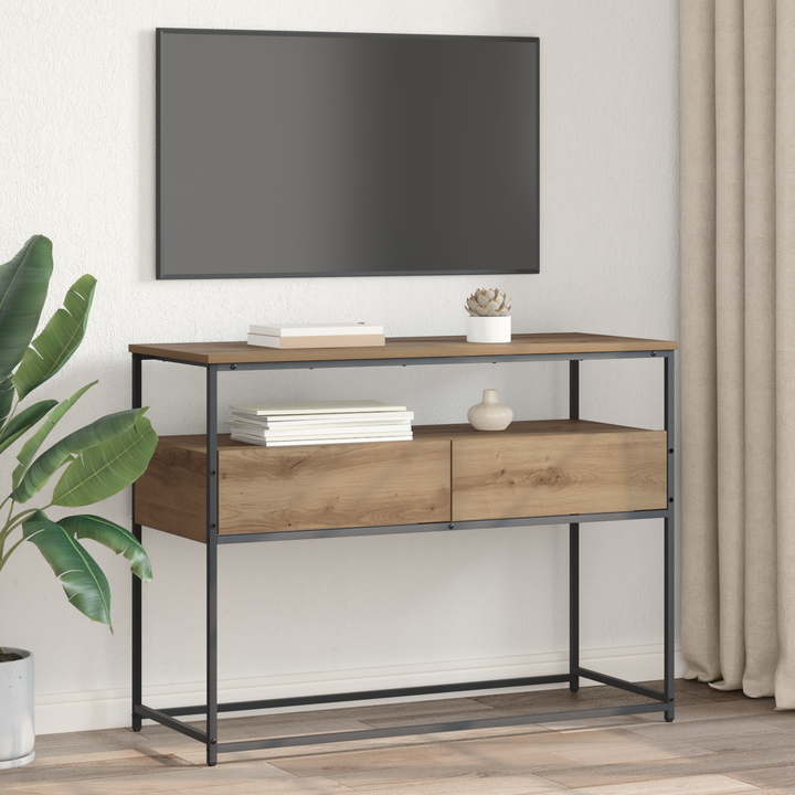 Konsolbord Artisan Egetræ 100 x 40 x 75 cm Konstrueret træ
