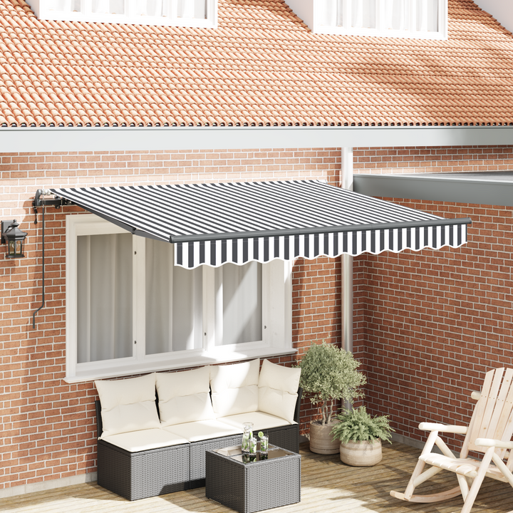 Utrækkelig Markise Antracit 350 x 200 cm Stof