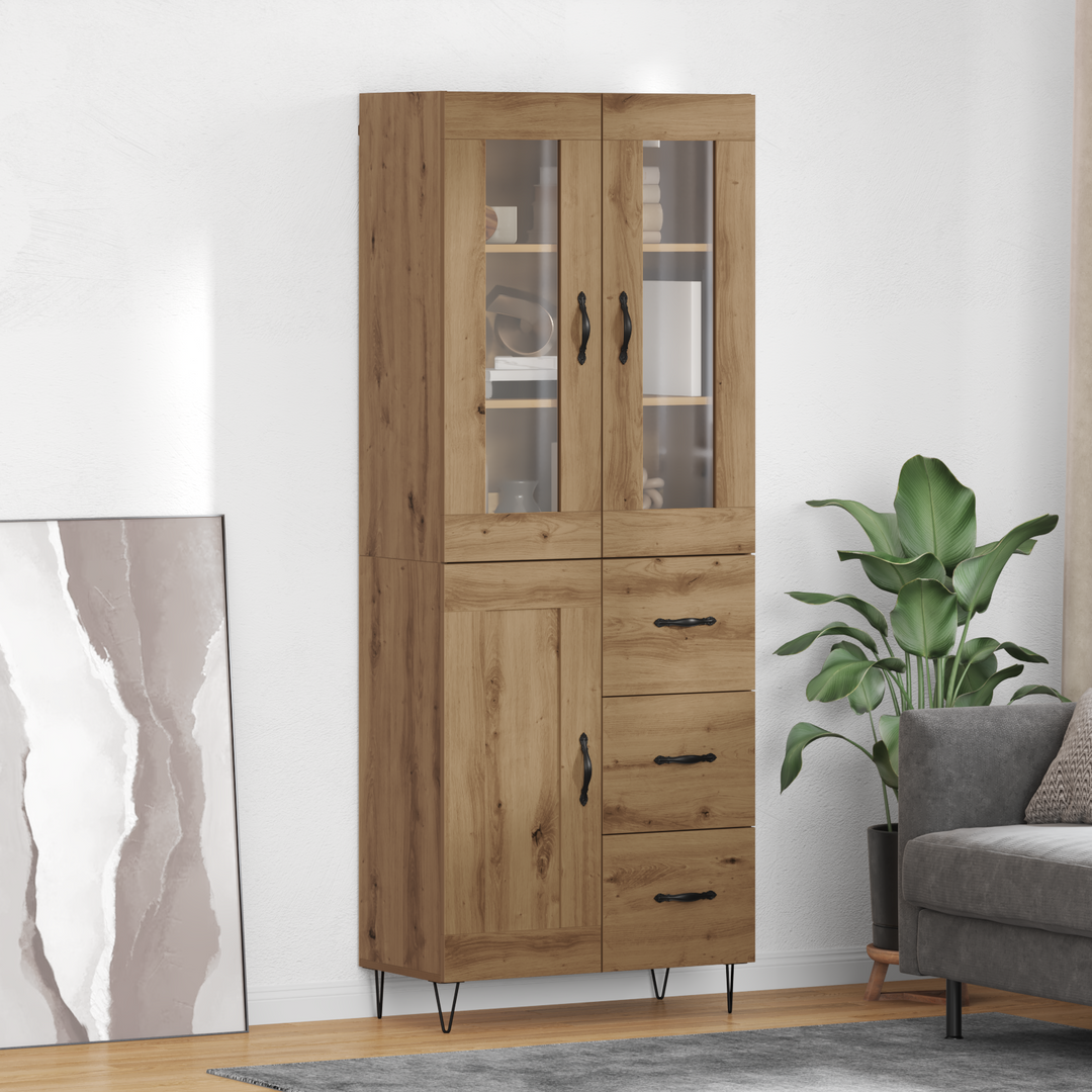 Highboard Artisan Egetræ 69,5 x 34 x 90 cm Konstrueret træ
