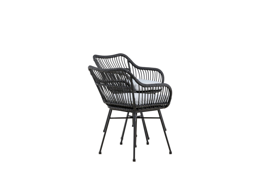 Venture Home Viga - Balcony Set- Black - Wicker -