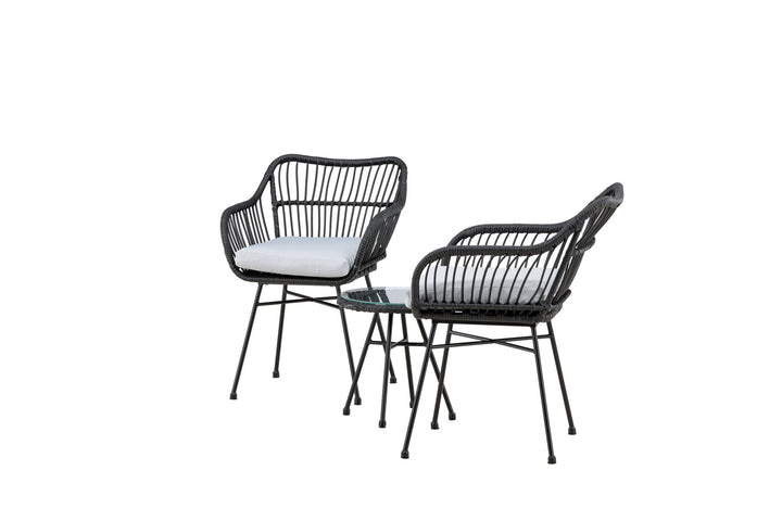 Venture Home Viga - Balcony Set- Black - Wicker -
