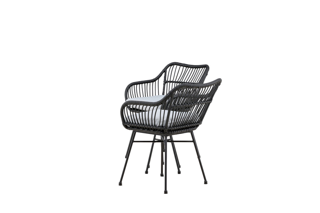 Venture Home Viga - Balcony Set- Black - Wicker -