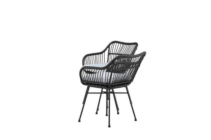 Venture Home Viga - Balcony Set- Black - Wicker -