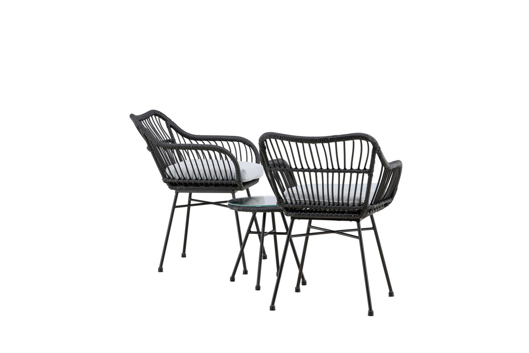 Venture Home Viga - Balcony Set- Black - Wicker -