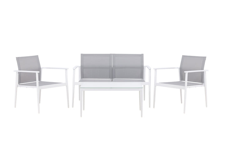 Venture Home Break - Sofa set- White / Grey - Aluminium / Textilene -