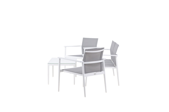 Venture Home Break - Sofa set- White / Grey - Aluminium / Textilene -
