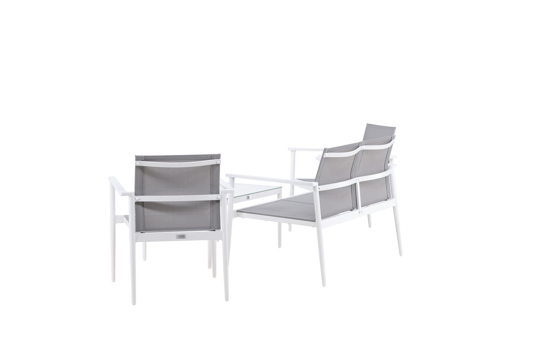Venture Home Break - Sofa set- White / Grey - Aluminium / Textilene -