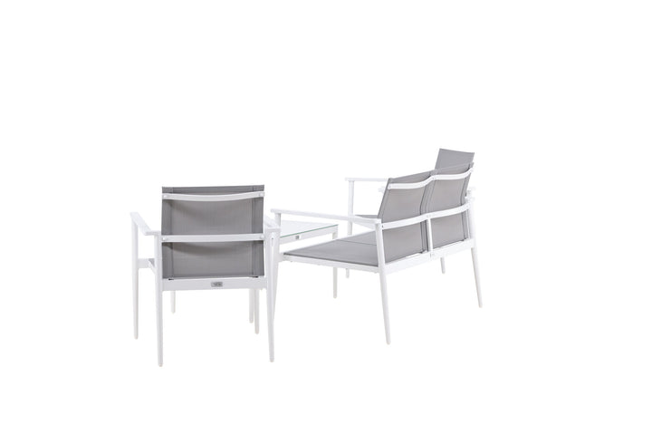 Venture Home Break - Sofa set- White / Grey - Aluminium / Textilene -