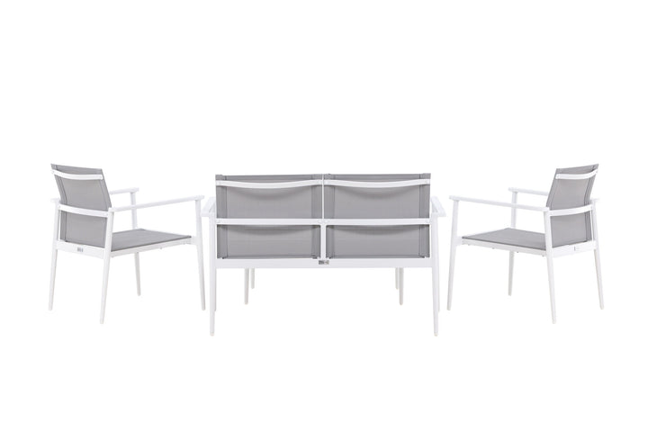 Venture Home Break - Sofa set- White / Grey - Aluminium / Textilene -